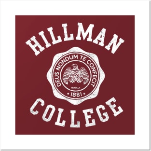 Hillman College | Red REtro Posters and Art